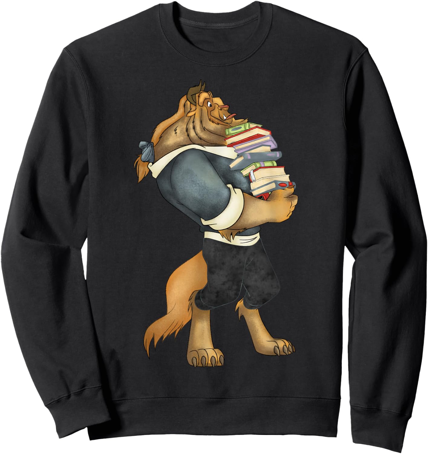 Disney Beauty and The Beast Book Worm Beast Sweatshirt - Sweatshirt | Black