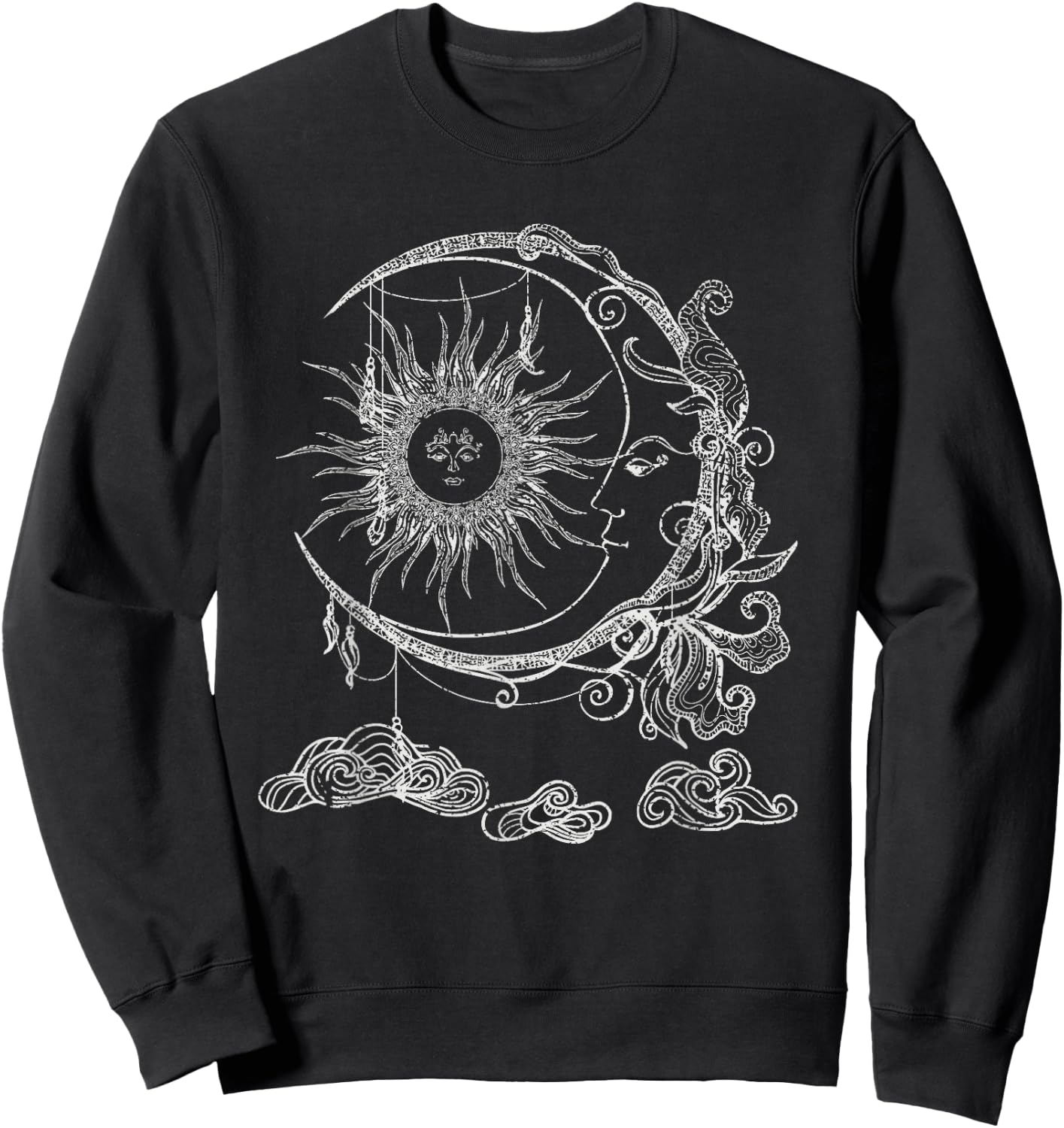 Occultism Moon Sun Astrology Universe Astronomy Sweatshirt - Sweatshirt | Black
