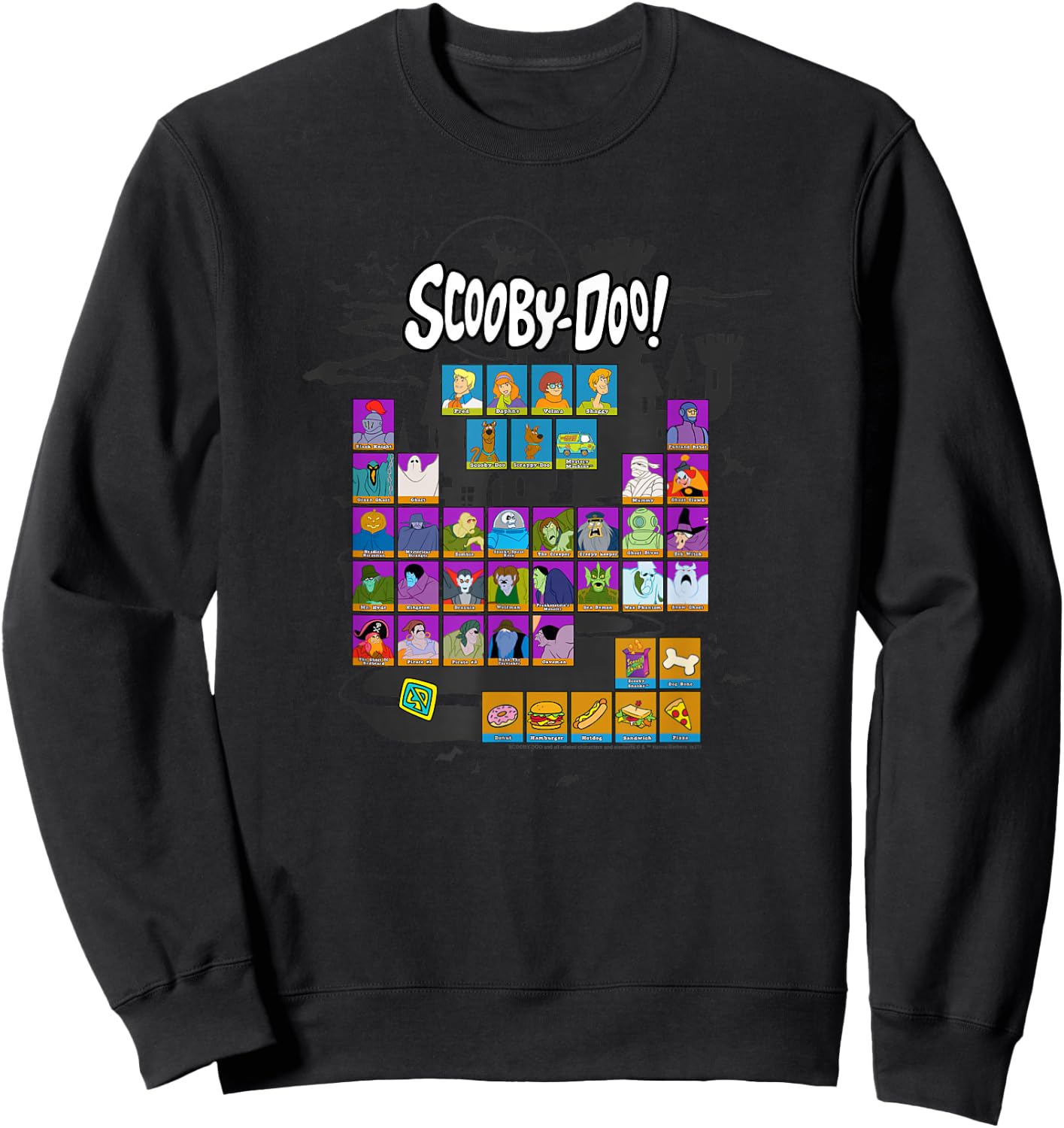 Scooby-Doo Periodic Table of Ghouls Sweatshirt - Sweatshirt | Black