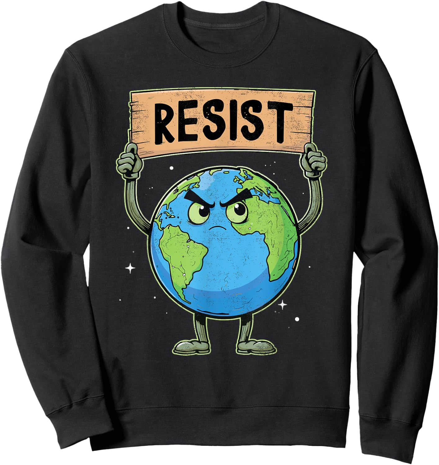 Environmental Science | Earth Day | Resist Climate Change Sweatshirt - Sweatshirt | Black