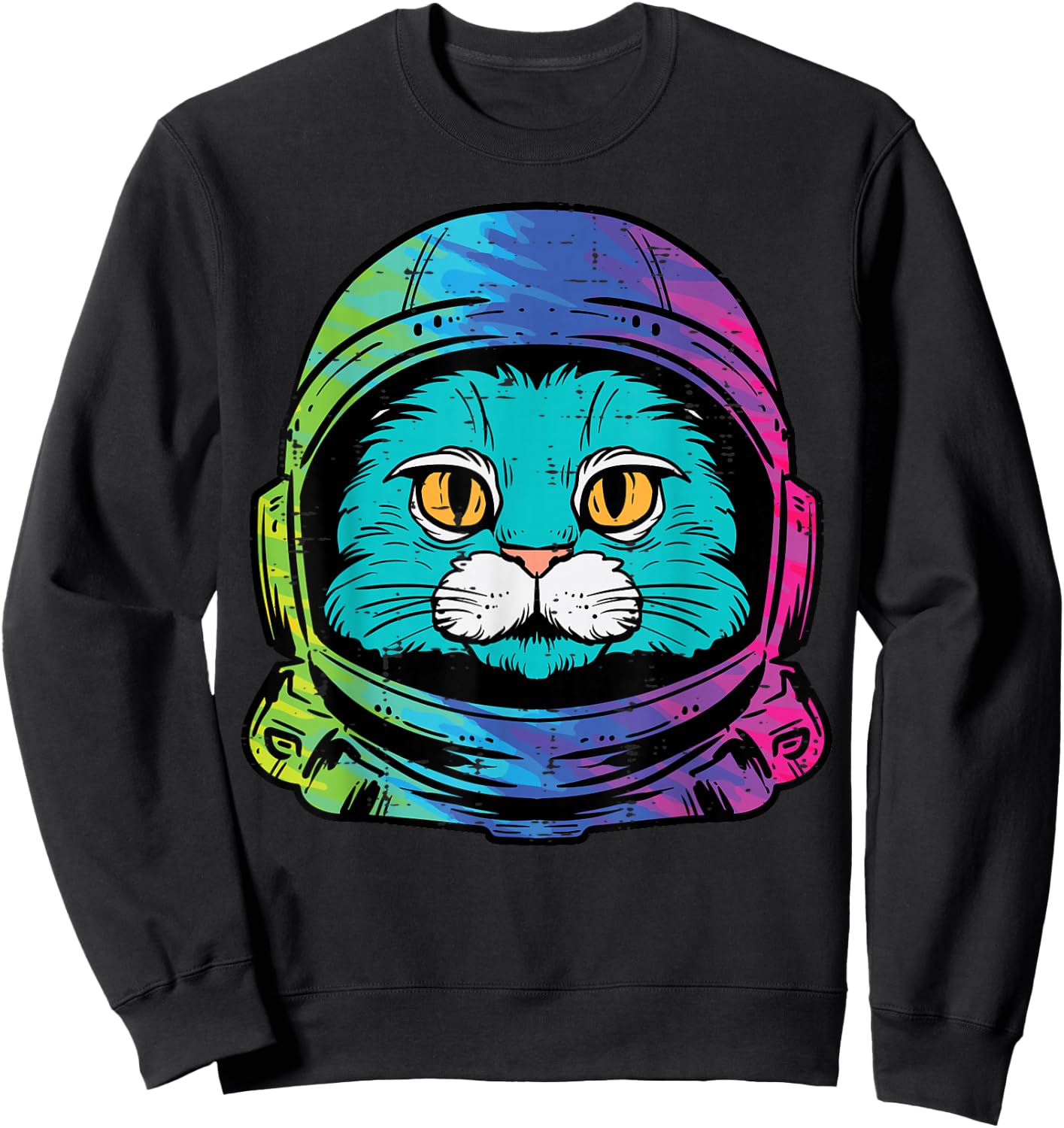 Cat Astronaut Cool Space Kitty Universe Men Boys Kids Women Sweatshirt - Sweatshirt | Black