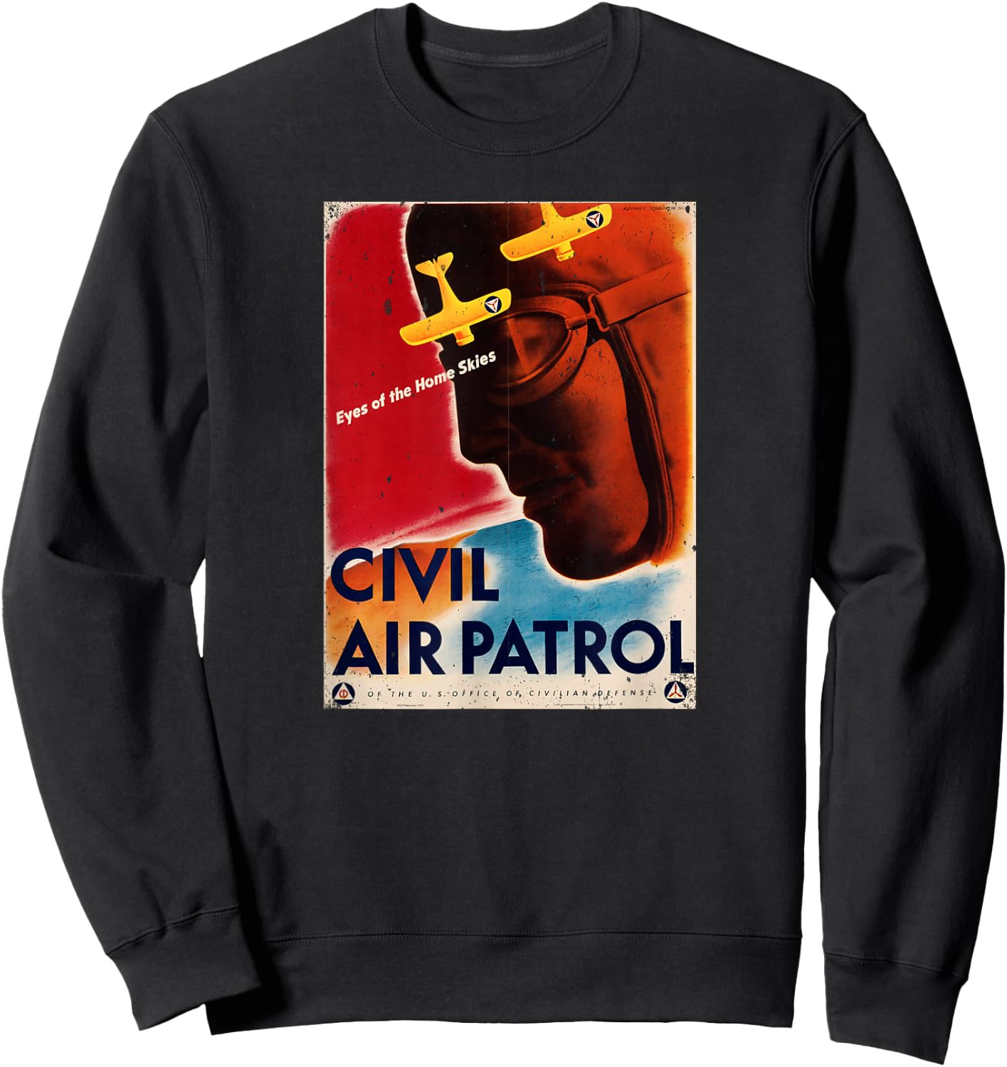 Civil Air Patrol USAF volunteers WW2 poster retro Sweatshirt - Sweatshirt | Black