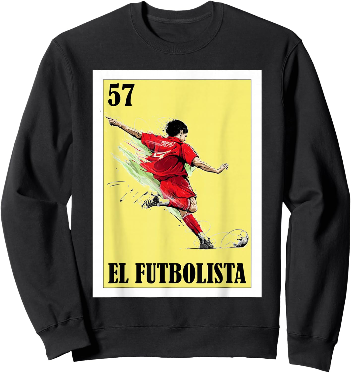 Funny Mexican Soccer Design - El Futbolista Sweatshirt - Sweatshirt | Black