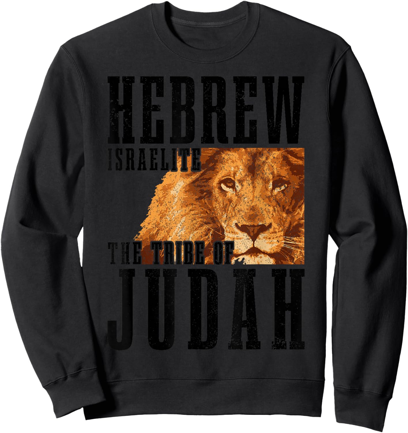 Hebrew Israelite Tribe Of Judah Lion Jew Jewish Israel Sweatshirt - Sweatshirt | Black