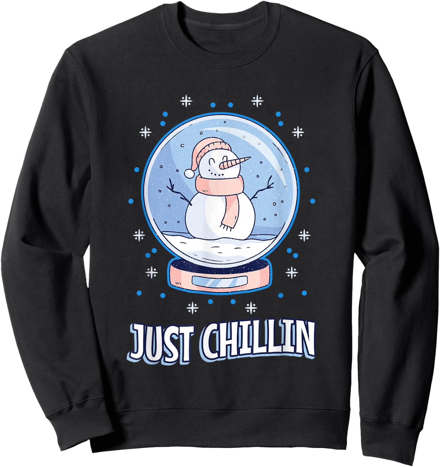 Snowflakes Christmas holiday slush snow snowman Sweatshirt - Sweatshirt | Black
