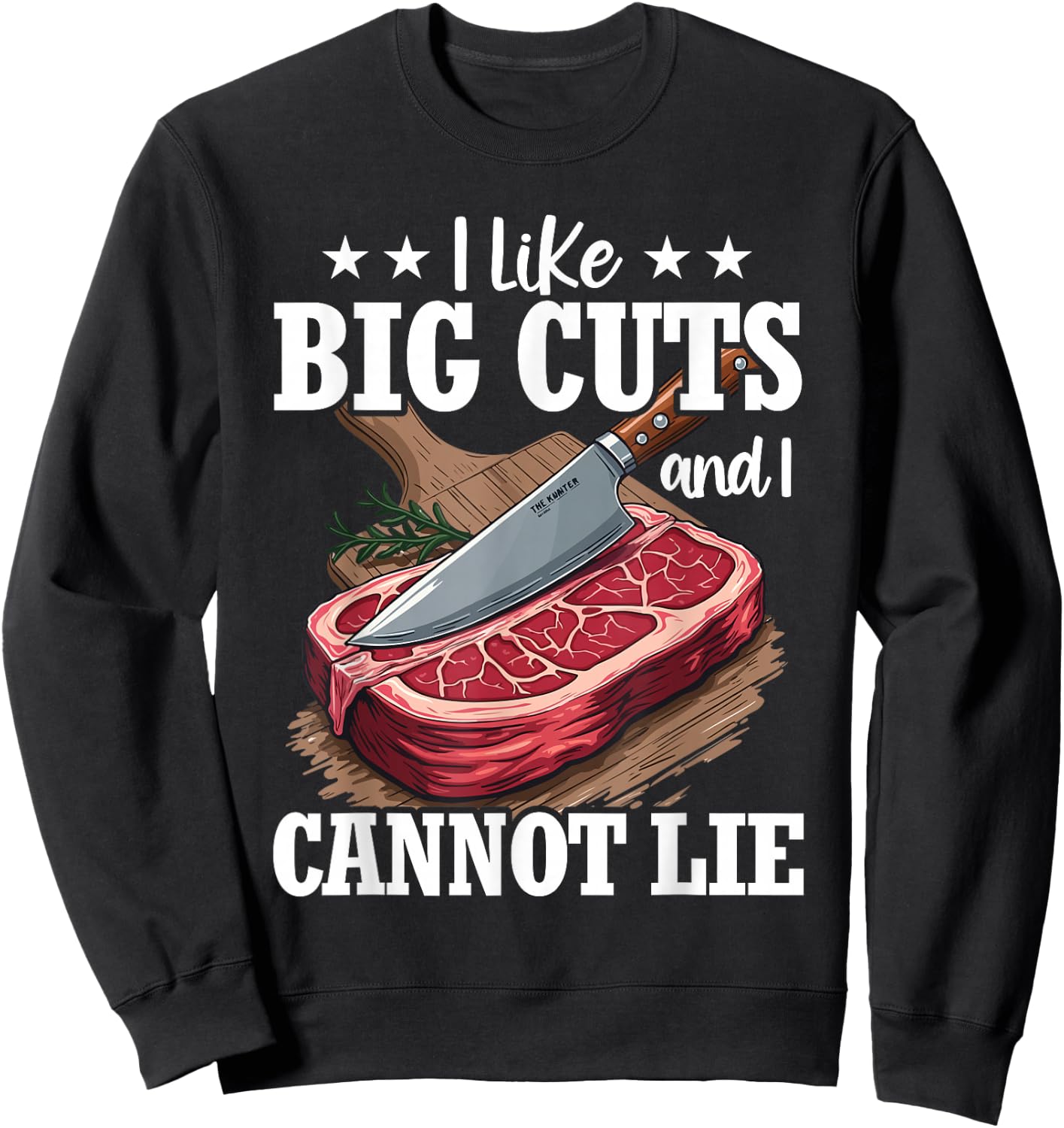 Funny Butcher Slaughter Meat Cutter Design Meat Lover Bbq Sweatshirt - Sweatshirt | Black