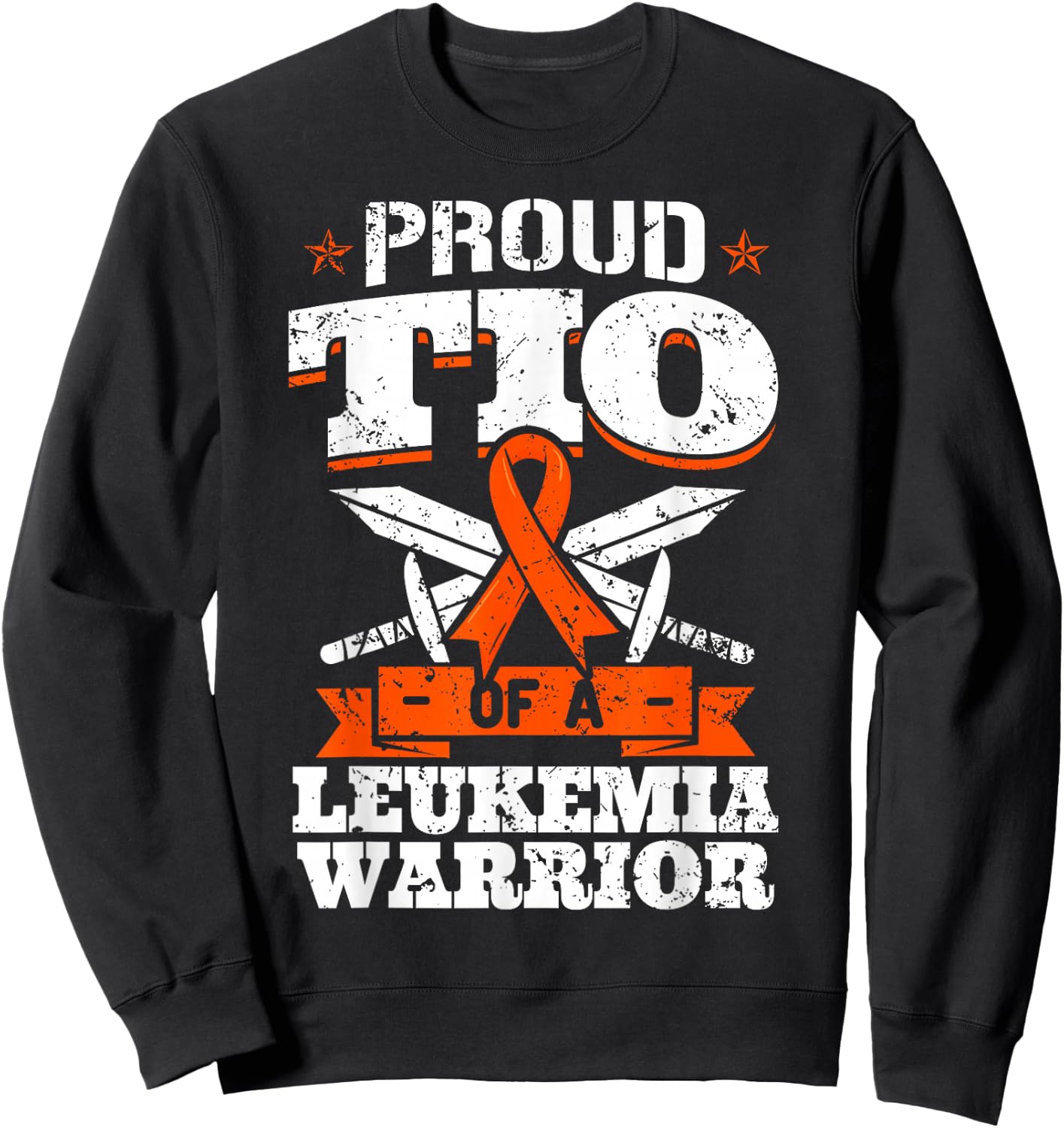 Proud Tio Of A Leukemia Warrior Uncle Awareness Blood Cancer Sweatshirt - Sweatshirt | Black