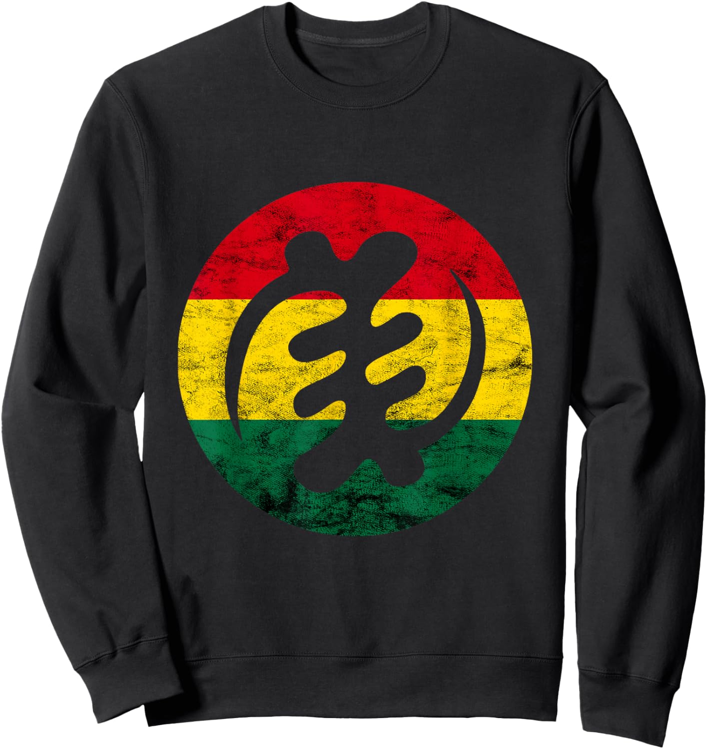Gye Nyame Adinkra Ghana Flag African Symbol Sweatshirt - Sweatshirt | Black