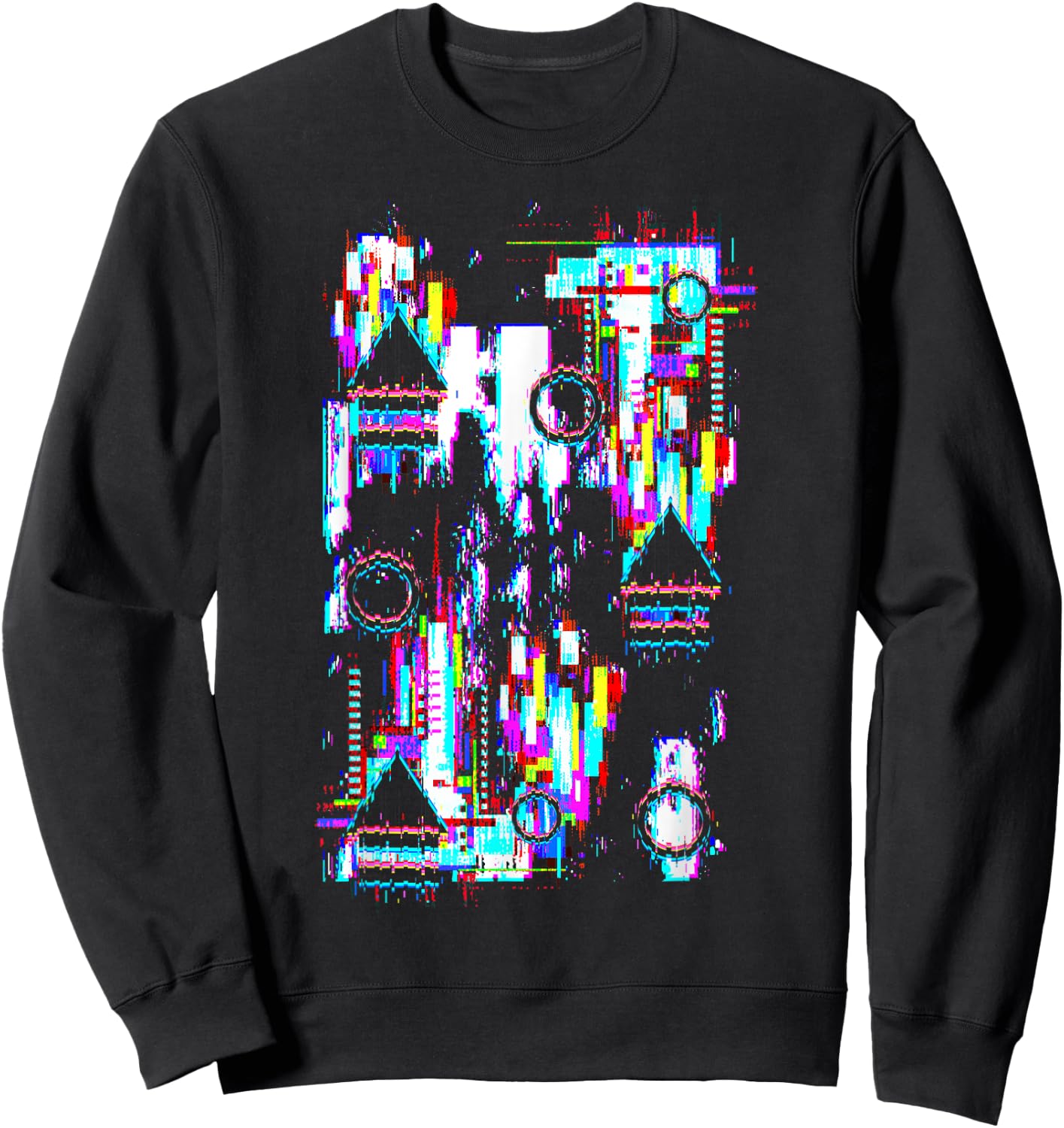 MegaUltraEpic Glitch - Men's Anime Glitch Art - Black - Small - Short Sleeve - Classic Fit - - All Seasons Sweatshirt - Sweatshirt | Black