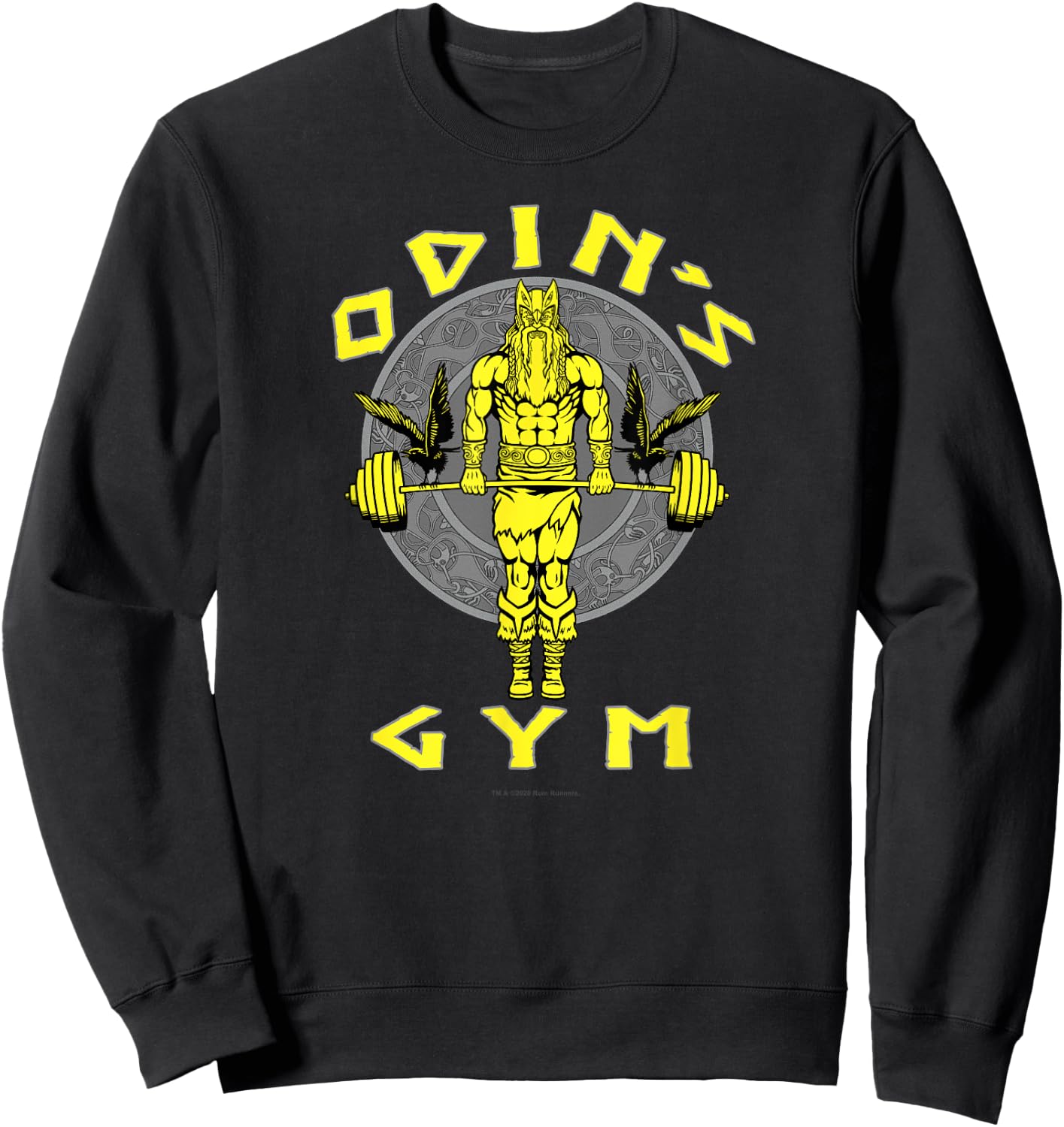 Odin's Gym Fitness Workout Training Weightlifting Sweatshirt - Sweatshirt | Black