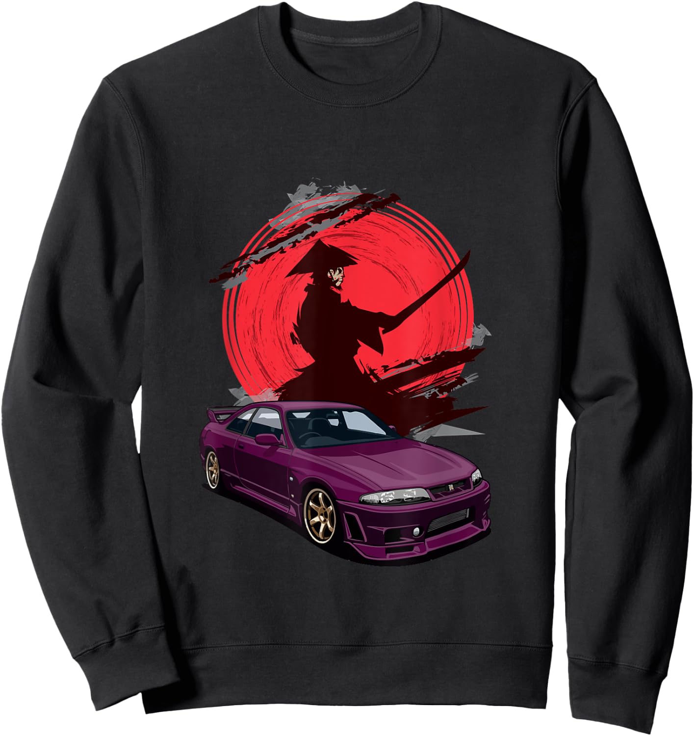 JDM Skyline R33 Car Tuning Japan Samurai Drift Sweatshirt - Sweatshirt | Black