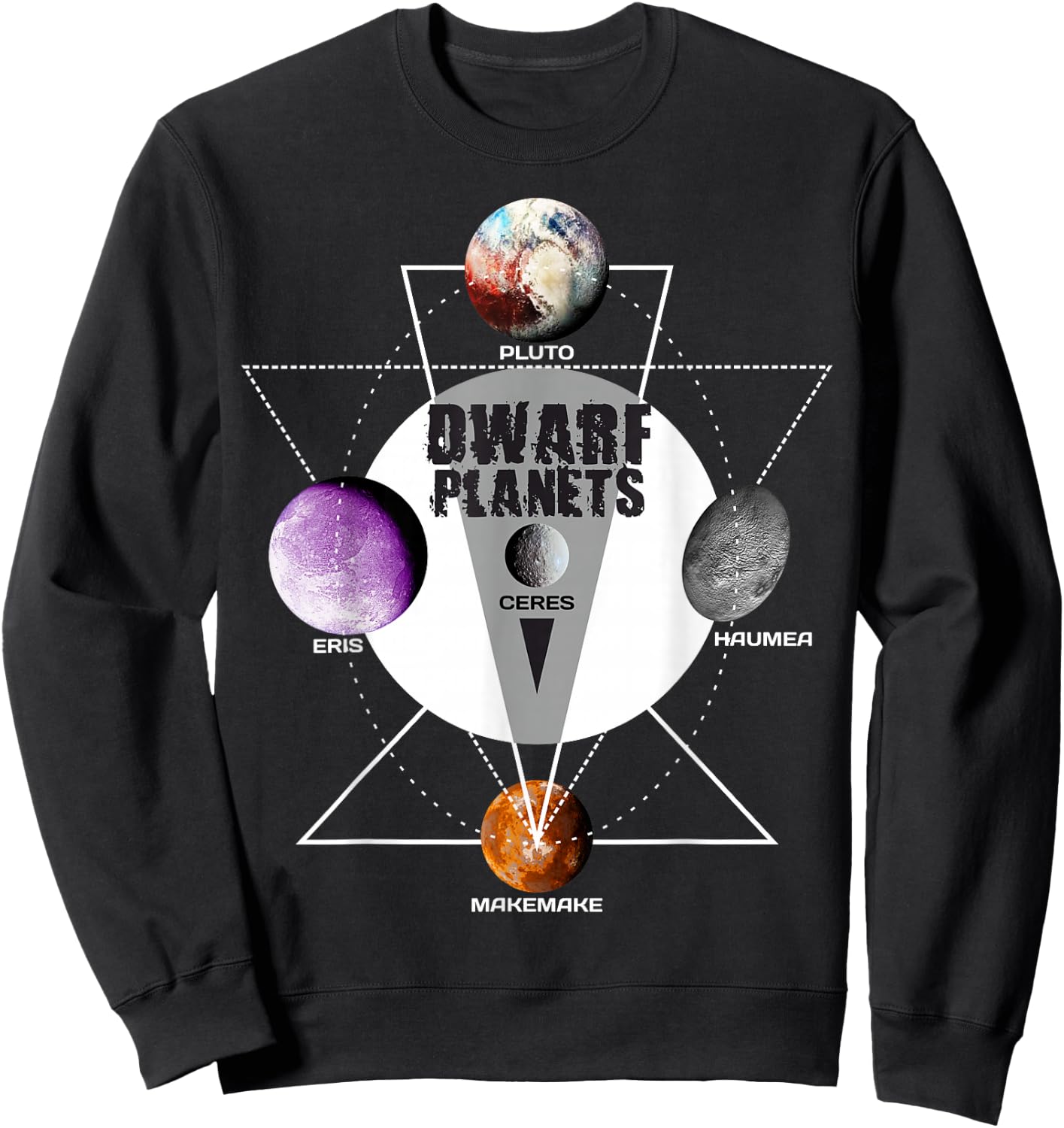 Solar System - Dwarf Planets Gift T Shirt Sweatshirt - Sweatshirt | Black