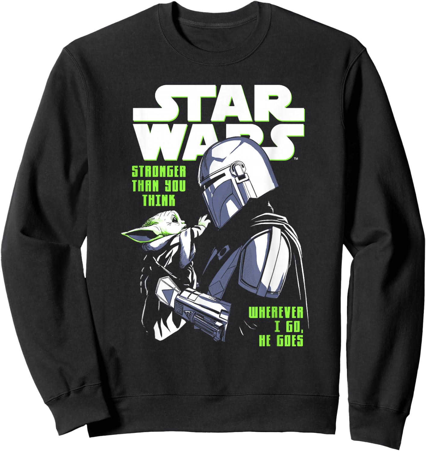 Star Wars: The Mandalorian Stronger Than You Think BFF's Sweatshirt - Sweatshirt | Black