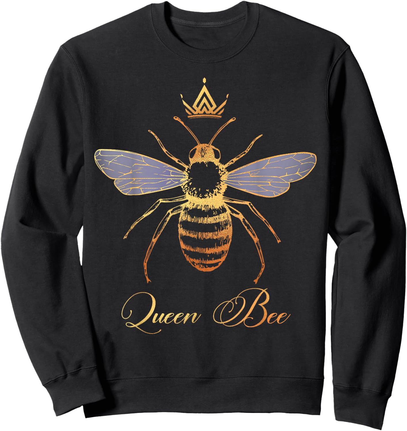 Queen Crown Bee Beekeeping Honey Lover Keeper Women Gift Sweatshirt - Sweatshirt | Black
