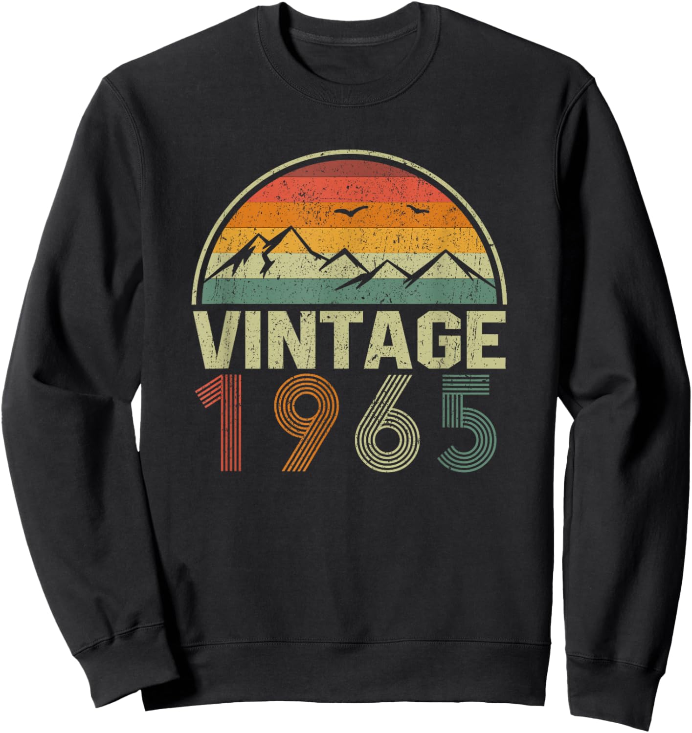Classic 60th Birthday Gift Vintage 1965 Sweatshirt - Sweatshirt | Black