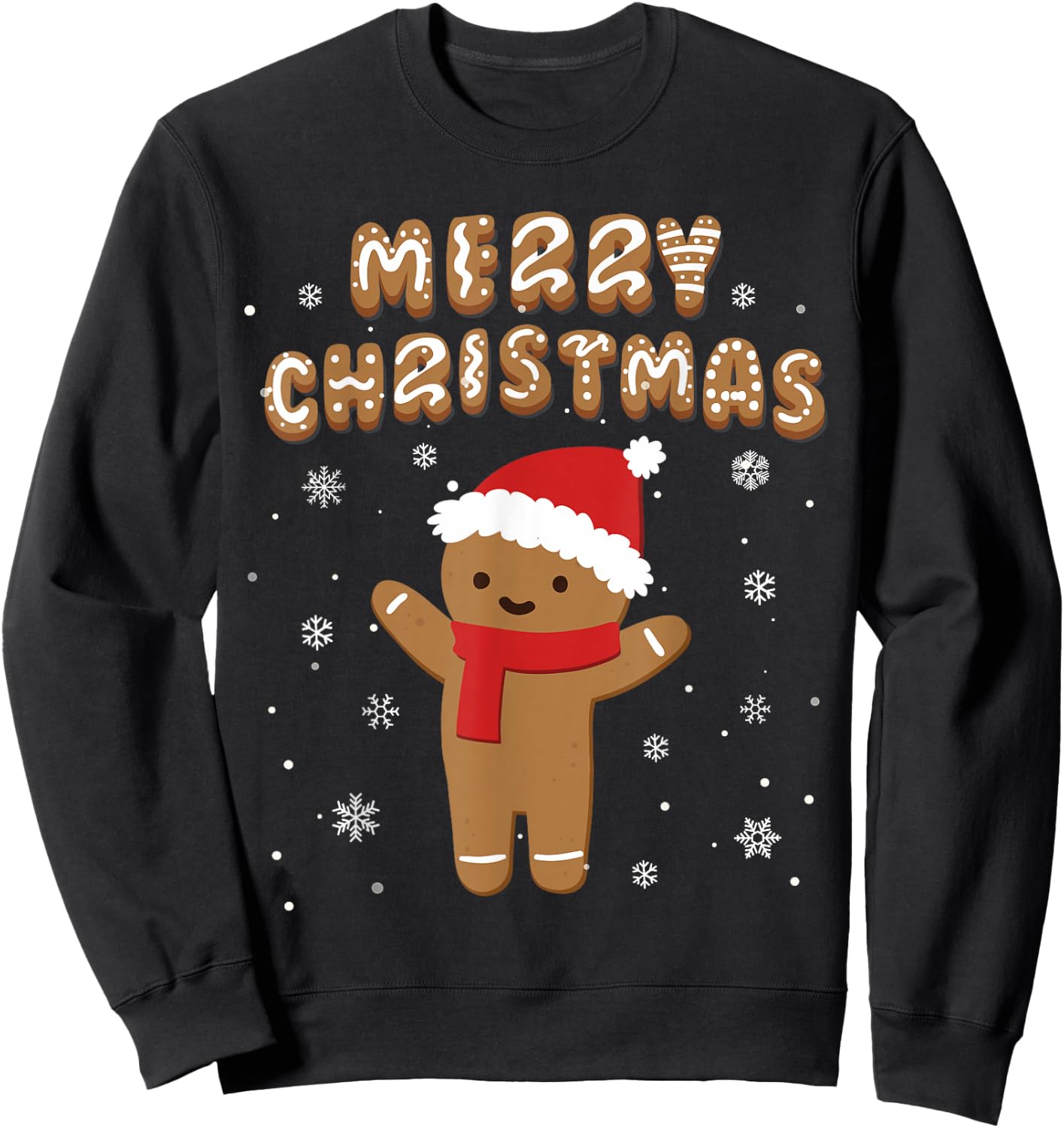 Merry Christmas Gingerbread Merry Christmas Cookie Bakers Sweatshirt - Sweatshirt | Black