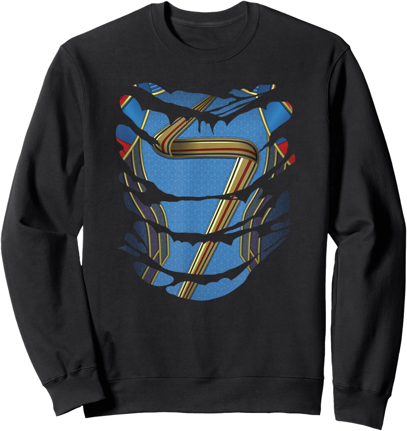 Marvel Ms. Marvel Torn Costume Halloween Sweatshirt - Sweatshirt | Black
