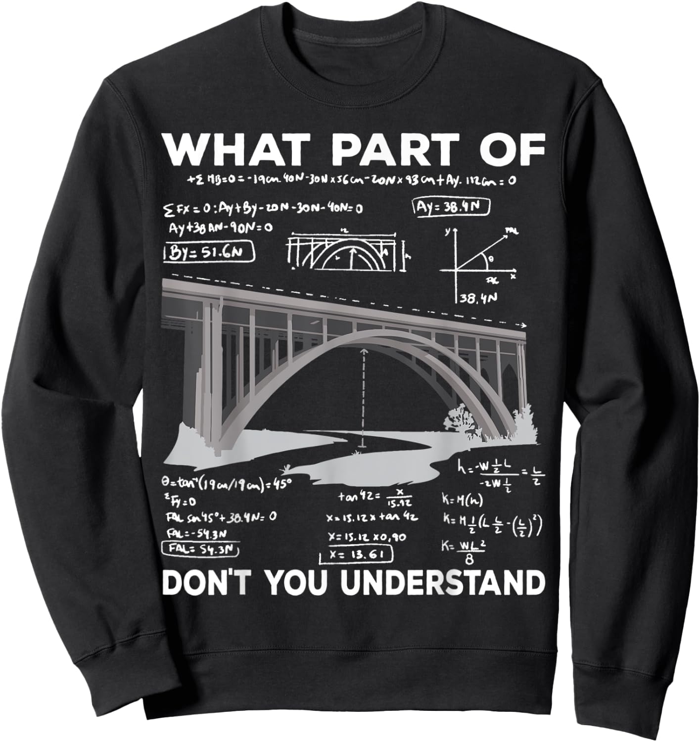 What Part Of Dont You Understand Construction Civil Engineer Sweatshirt - Sweatshirt | Black