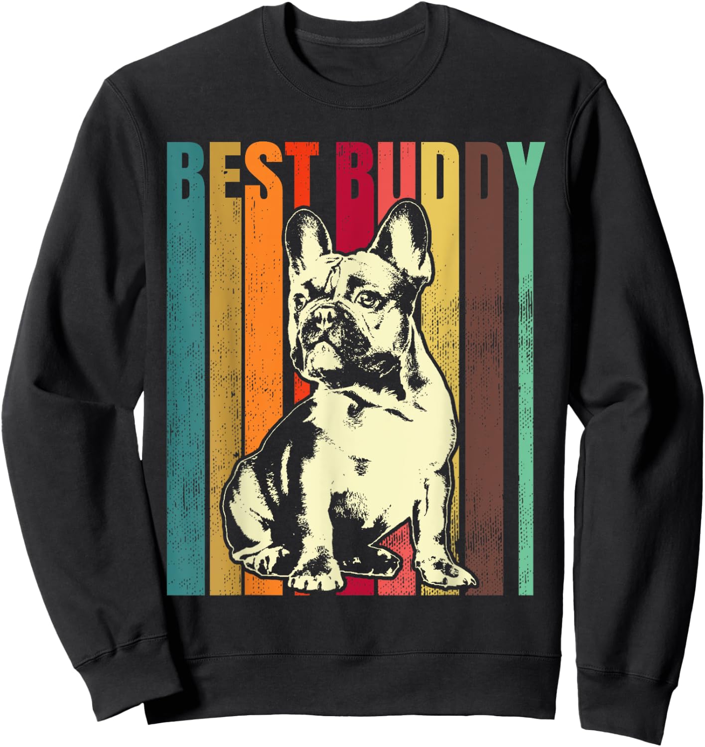 99 Gifts French Bulldog Frenchie Dog -Adults Black Small Short Sleeve Sweatshirt - Sweatshirt | Black