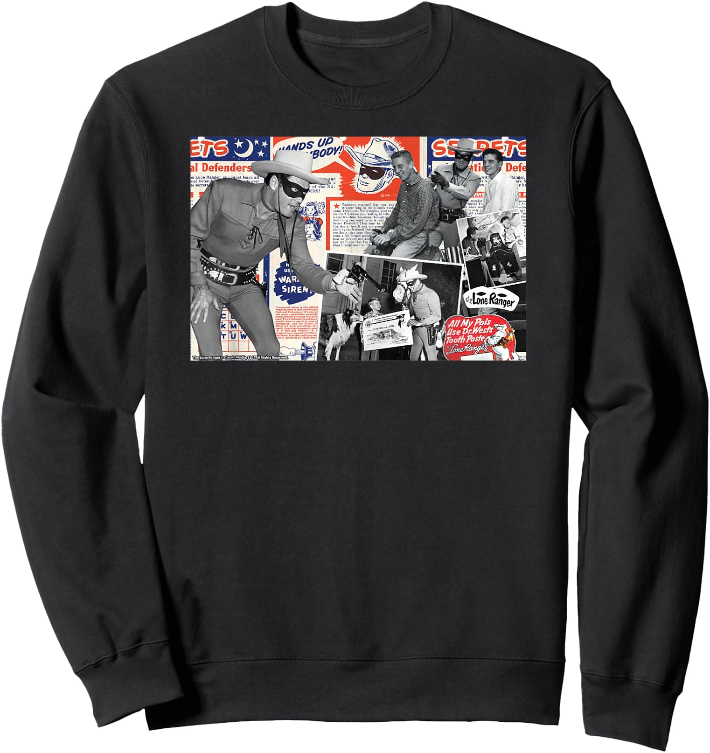The Lone Ranger Frontier Legends Collage Sweatshirt - Sweatshirt | Black