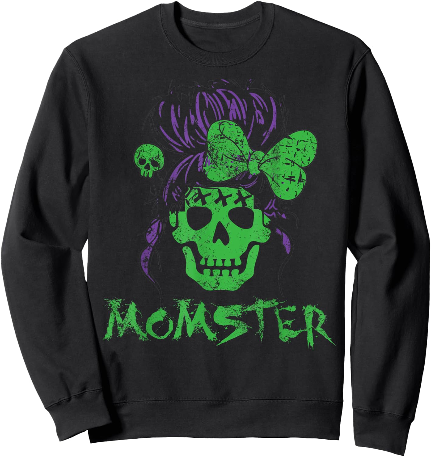 Momster Shirt Retro Funny Horror Zombie Halloween Sweatshirt - Sweatshirt | Black