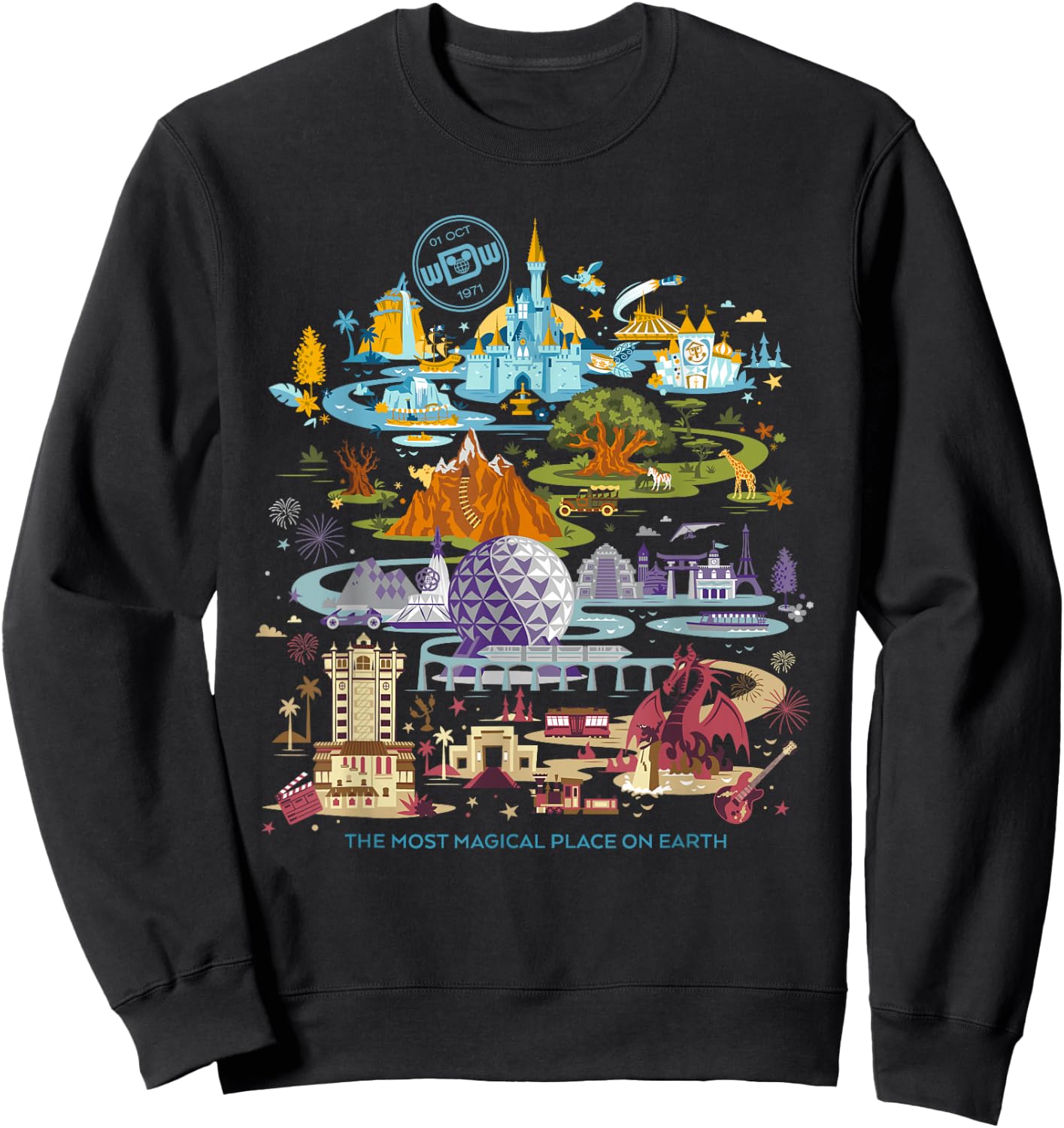 Disney Walt Disney World 50th Anniversary Sweatshirt - Sweatshirt | Black