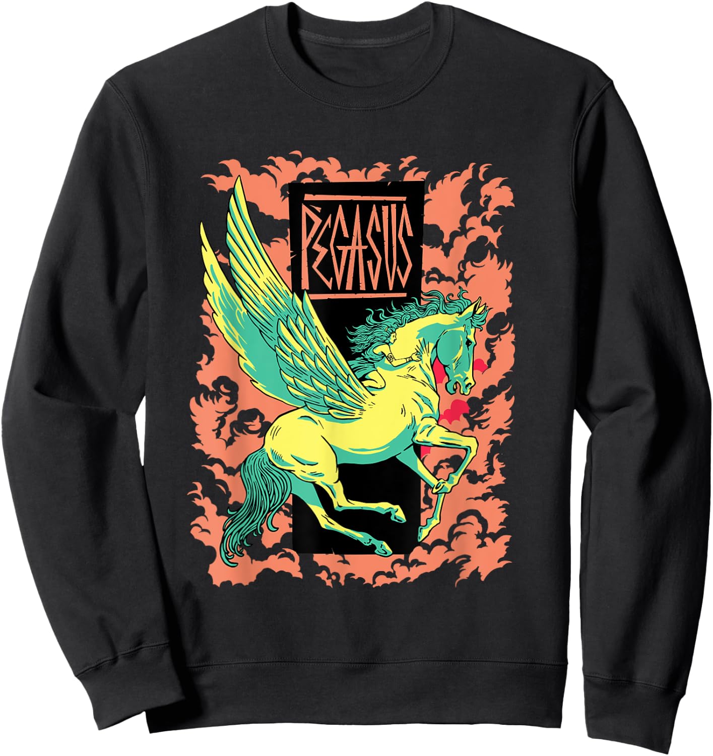Greek Mythology art Ancient Greece Pegasus History Sweatshirt - Sweatshirt | Black