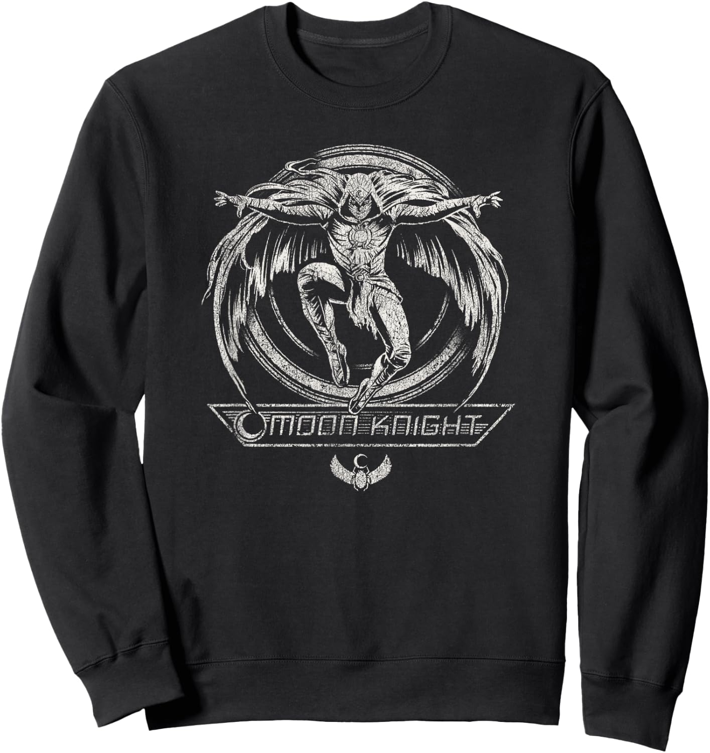 Marvel Moon Knight Action Jump Logo Sweatshirt - Sweatshirt | Black
