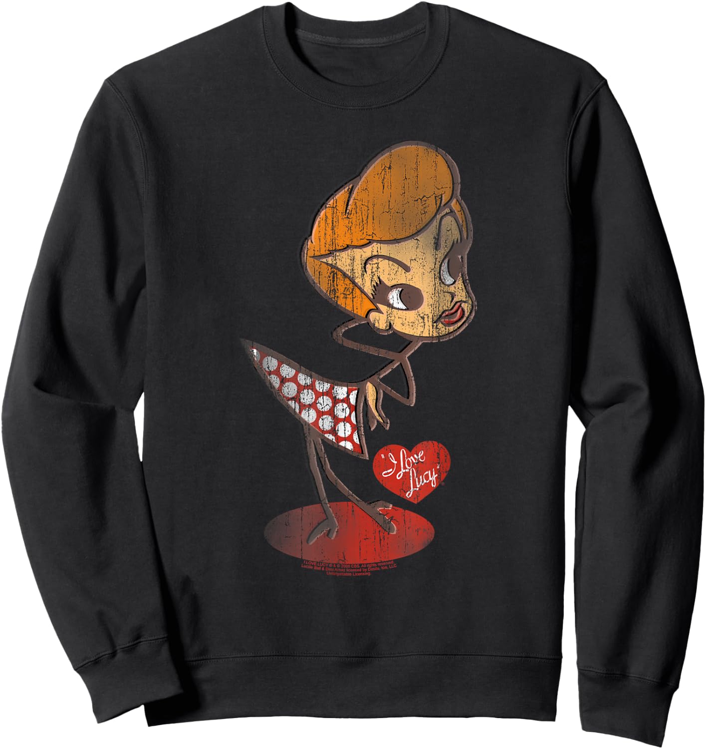 I Love Lucy Vintage Doll Sweatshirt - Sweatshirt | Black