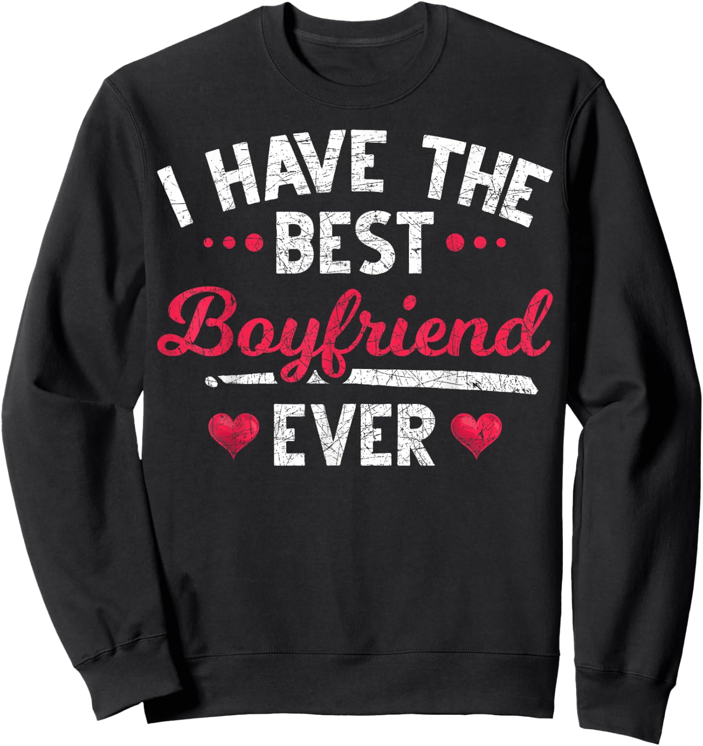 Ich haben den besten Freund aller Zeiten Heart Girlfriend Sweatshirt - Sweatshirt | Black