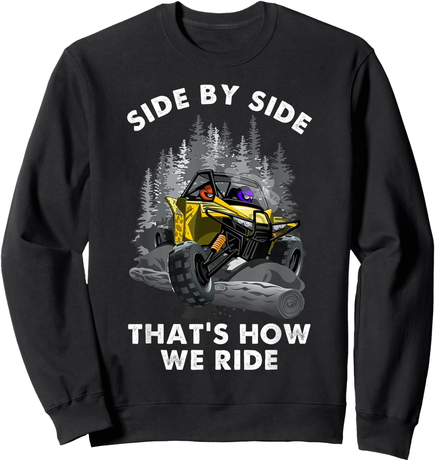 UTV Quad Bikers Off Roading Four Wheeler For Couples Sweatshirt - Sweatshirt | Black