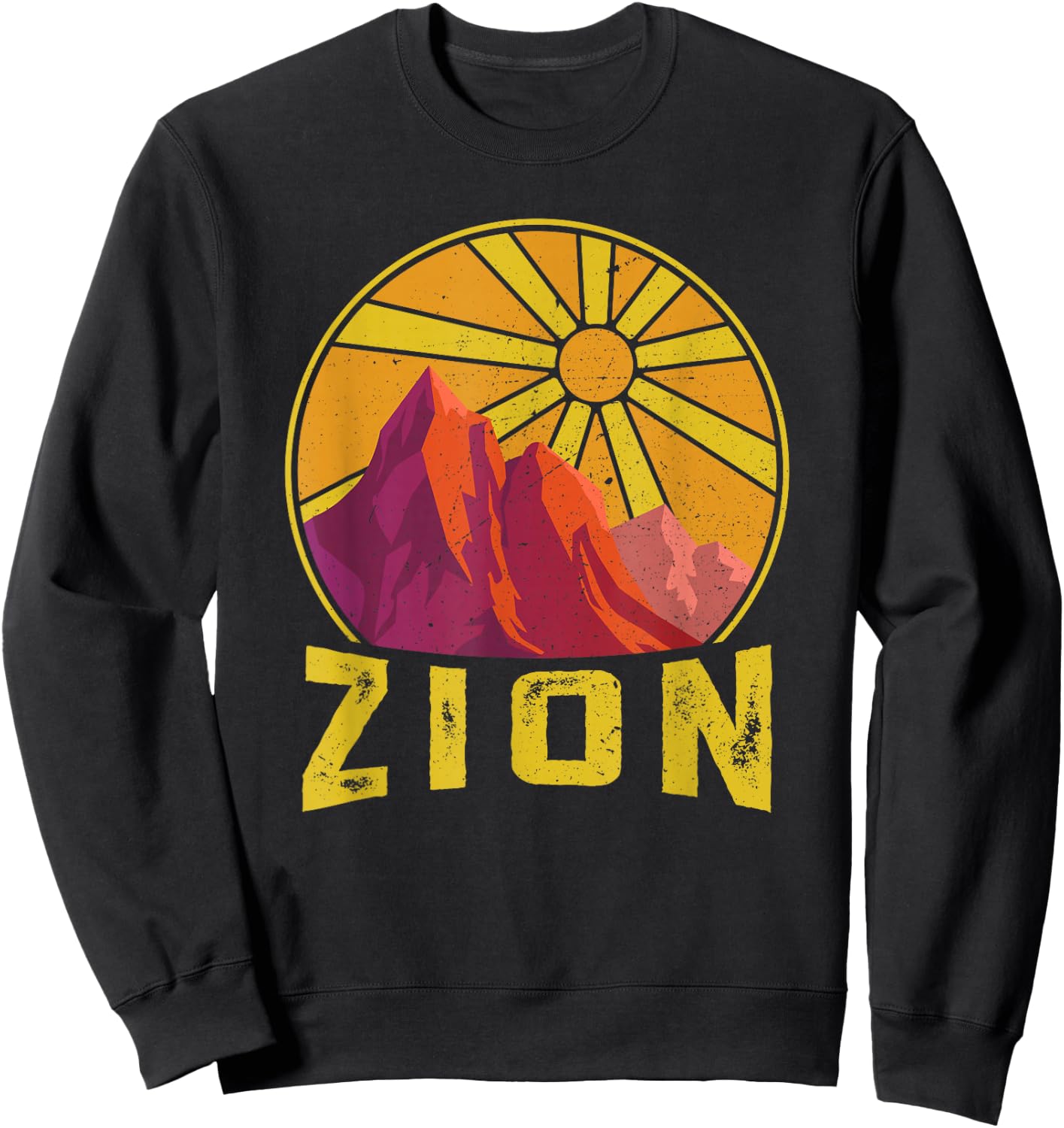 Zion National Park Nature Lover Hiking Fan Sweatshirt - Sweatshirt | Black