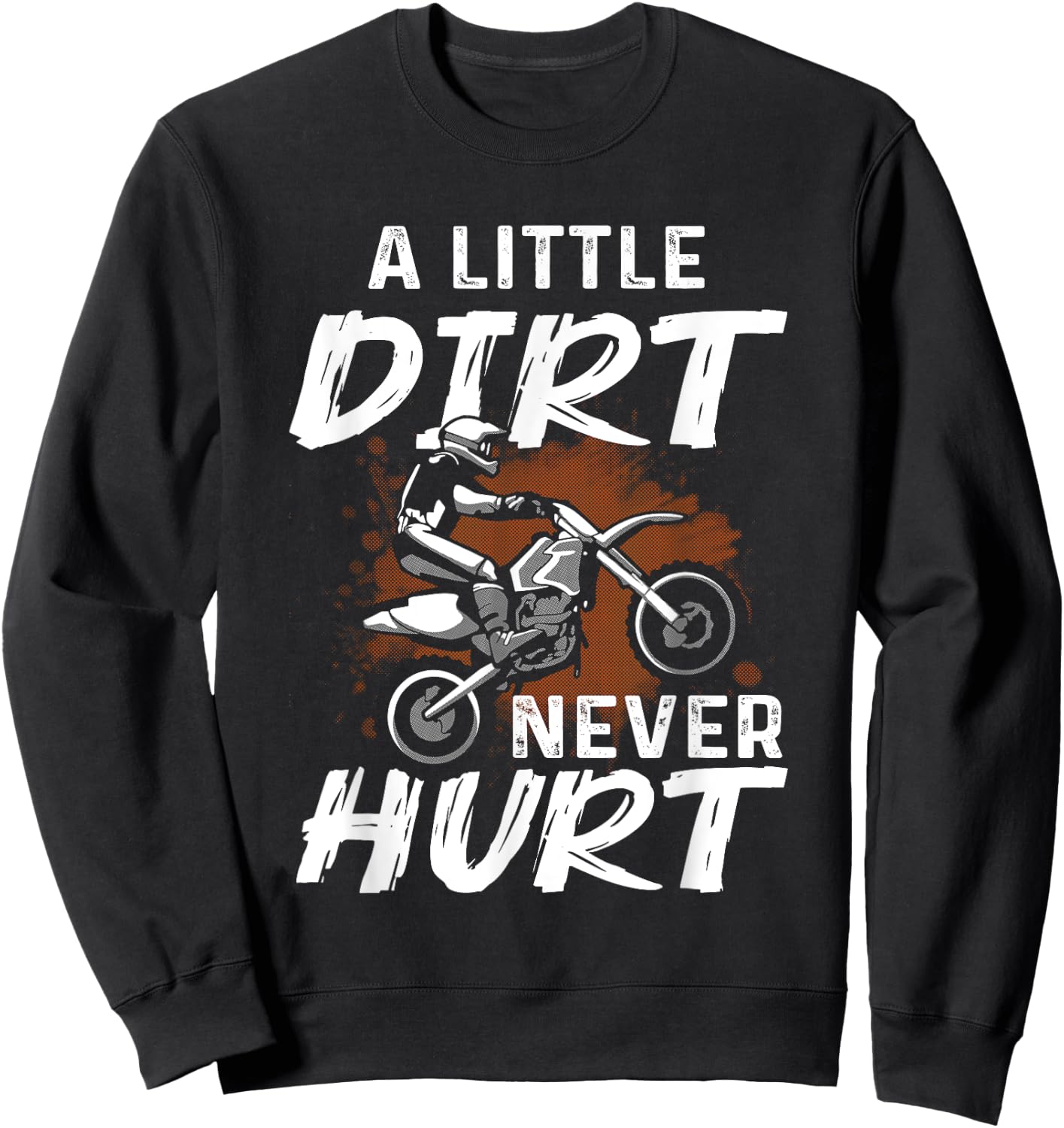 Funny Dirt Bike Gift Boys Men Motorcycle Motocross Biker Sweatshirt - Sweatshirt | Black