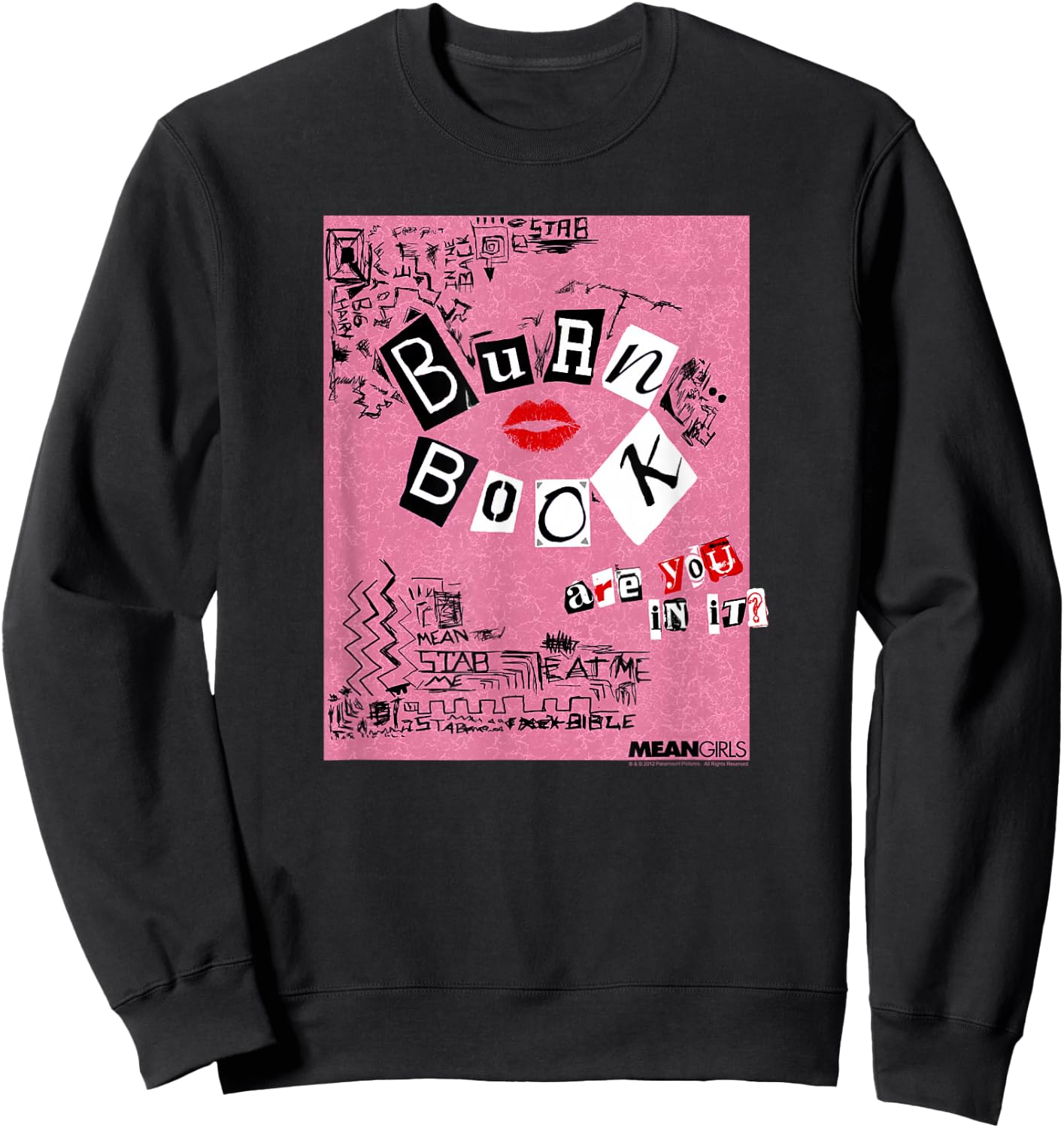 Mean Girls Burn Book Sweatshirt - Sweatshirt | Black