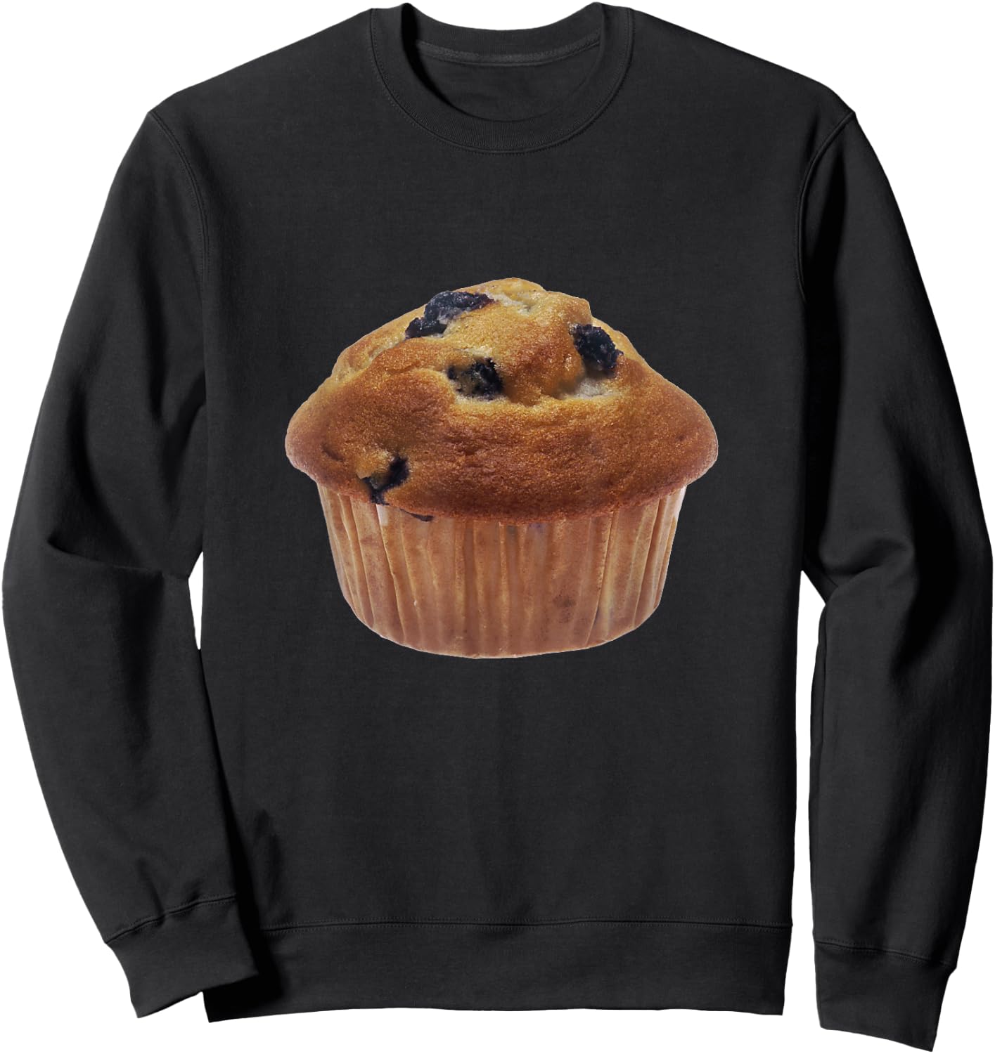 Muffin with Blueberries Sweatshirt - Sweatshirt | Black