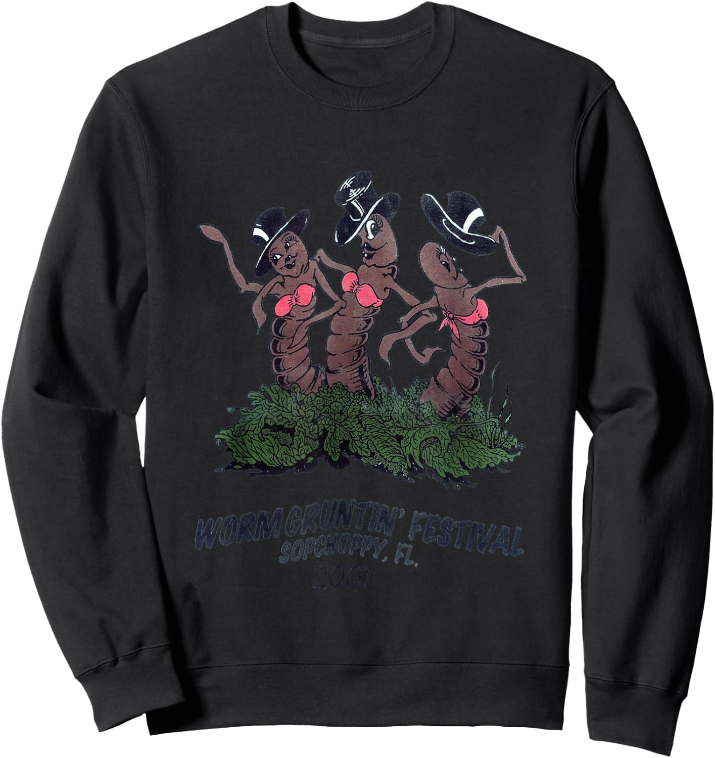 2001 Sopchoppy Worm Grunting Festival Sweatshirt - Sweatshirt | Black