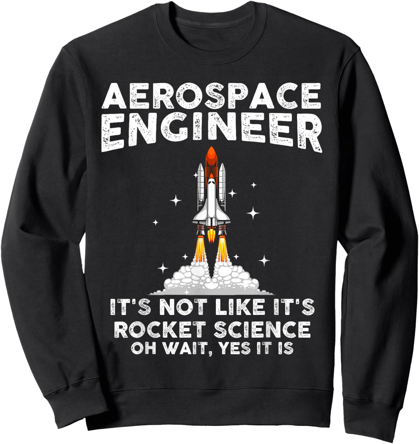 Cool Aerospace Engineer Women Rocket Scientist Space Sweatshirt - Sweatshirt | Black
