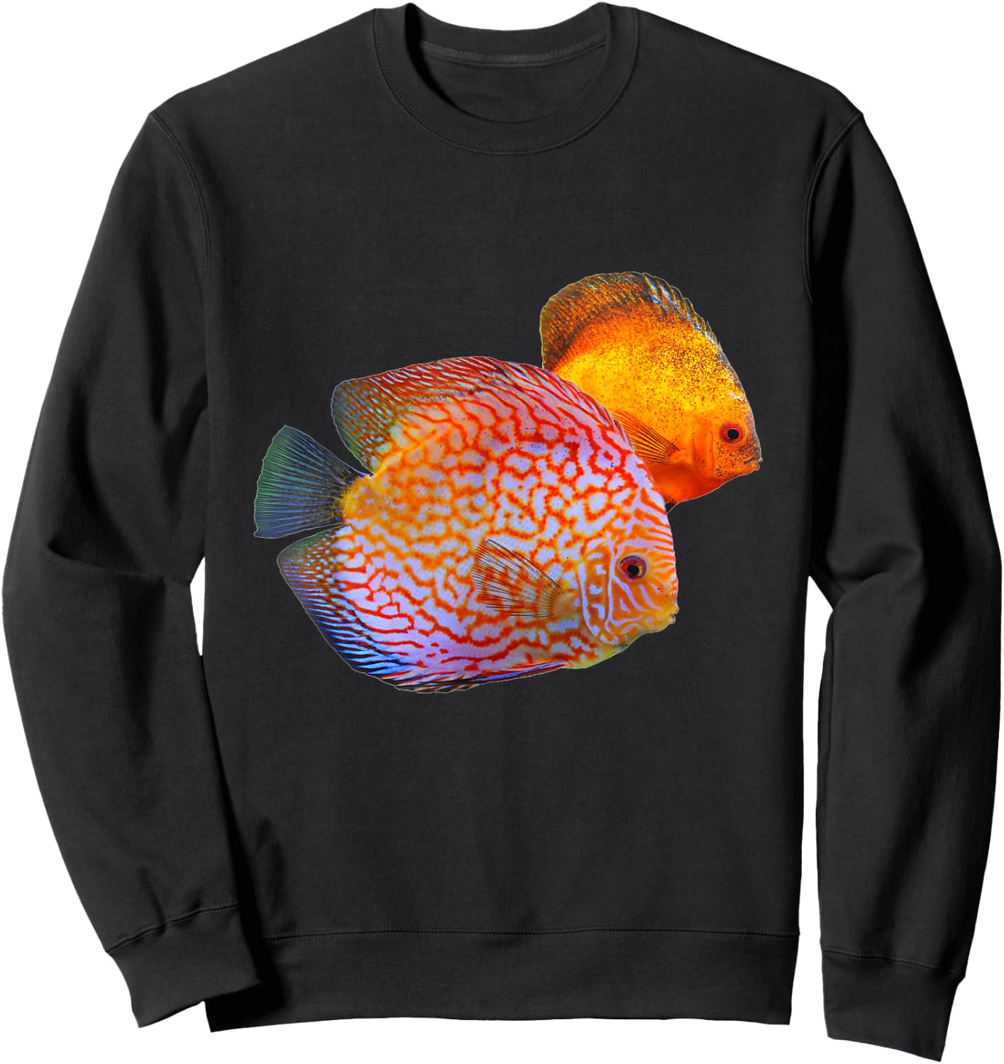 Portrait of Discus Fish Ocean Fishes Shirt Sweatshirt - Sweatshirt | Black