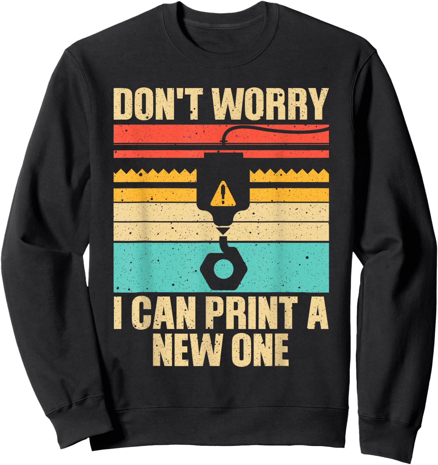 Cool 3D Printing Women Printing Machine 3D Printer Sweatshirt - Sweatshirt | Black