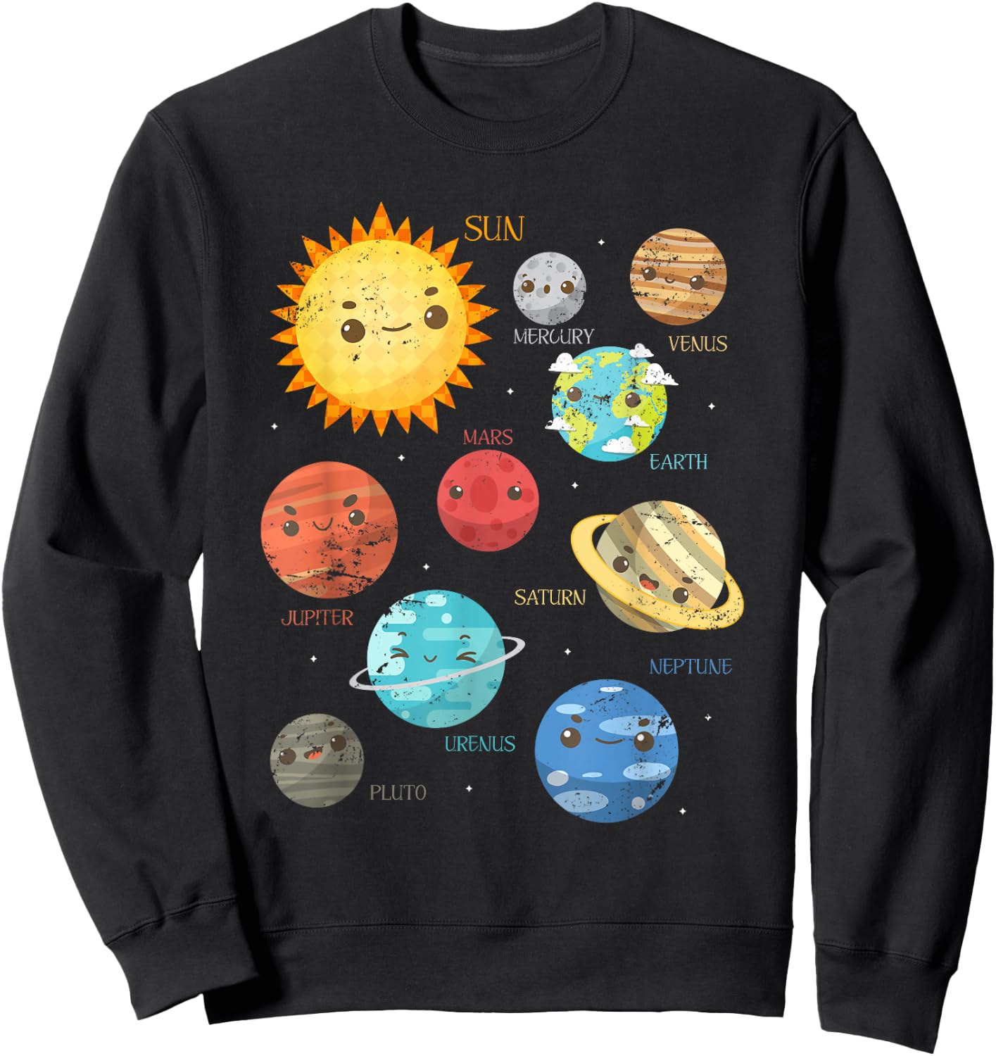 Planets Astrophysicist Toddlers Gift Telescope Astronomy Sweatshirt - Sweatshirt | Black