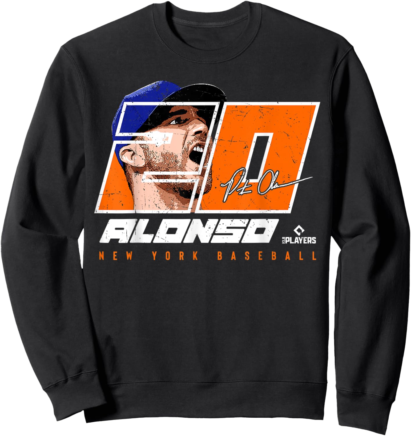 Pete Alonso - Silhouette Polar Bear New York MLBPA Sweatshirt - Sweatshirt | Black