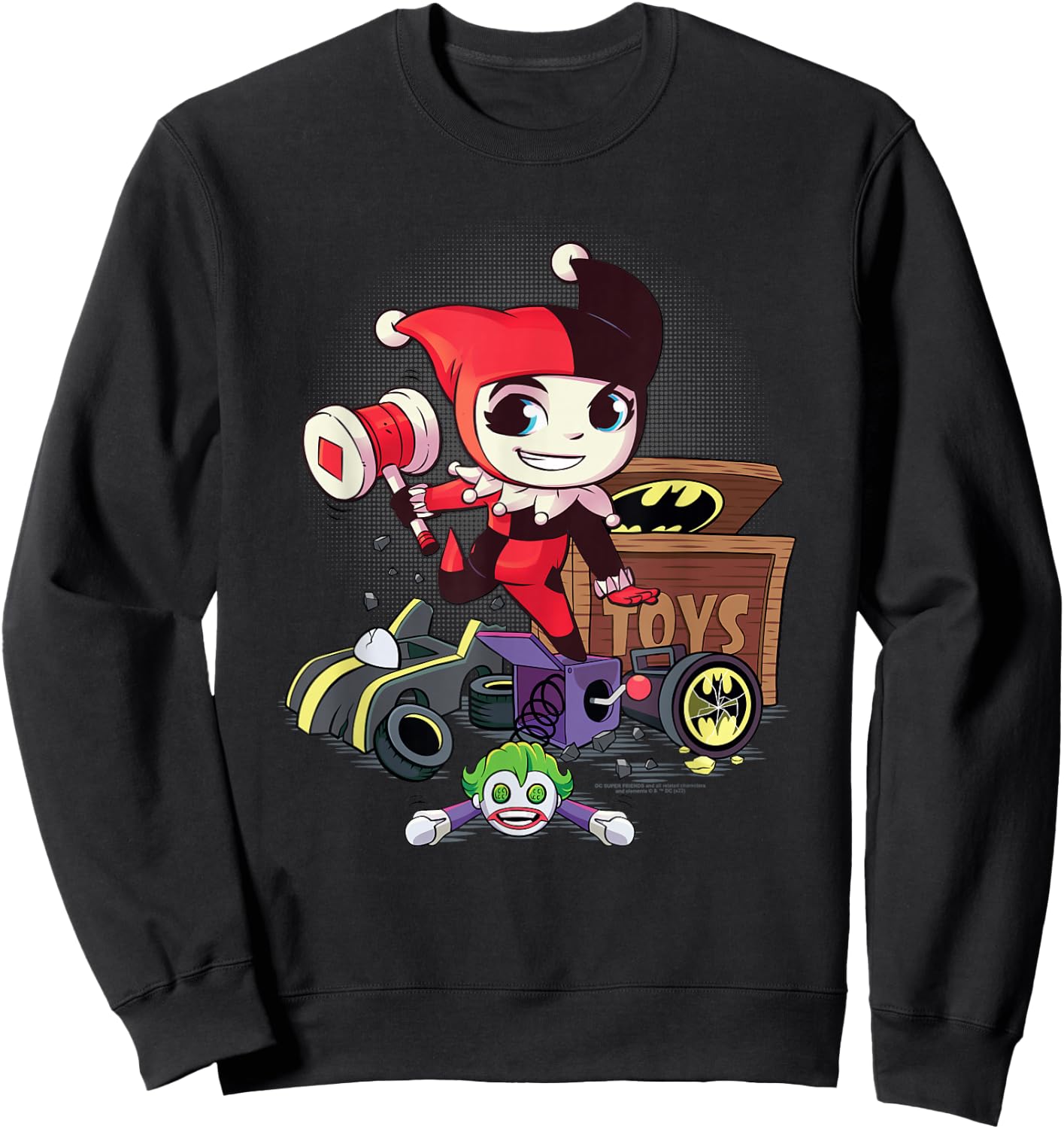 DC Super Friends Harley Quinn Sweatshirt - Sweatshirt | Black