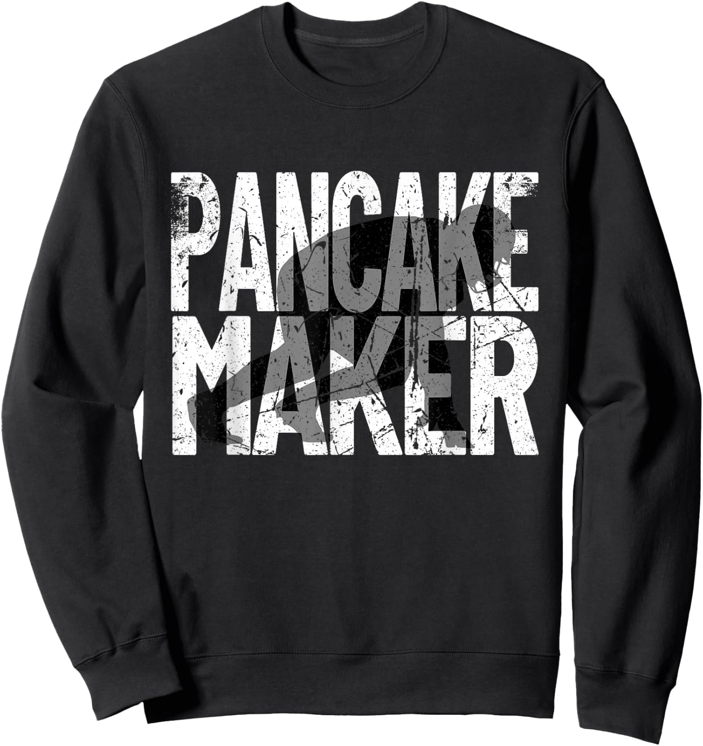 Vintage Football Player Meme Lineman Pancake Maker Sweatshirt - Sweatshirt | Black