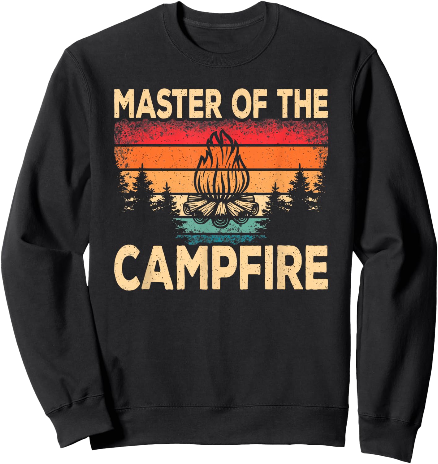 Funny Master Of The Campfire Camper Outdoorlife Camping Sweatshirt - Sweatshirt | Black