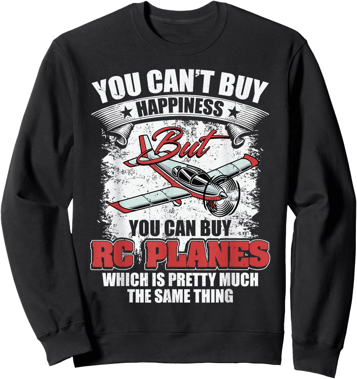 Radio Controlled Planes RC Airplane Fighter Jet RC Plane Sweatshirt - Sweatshirt | Black