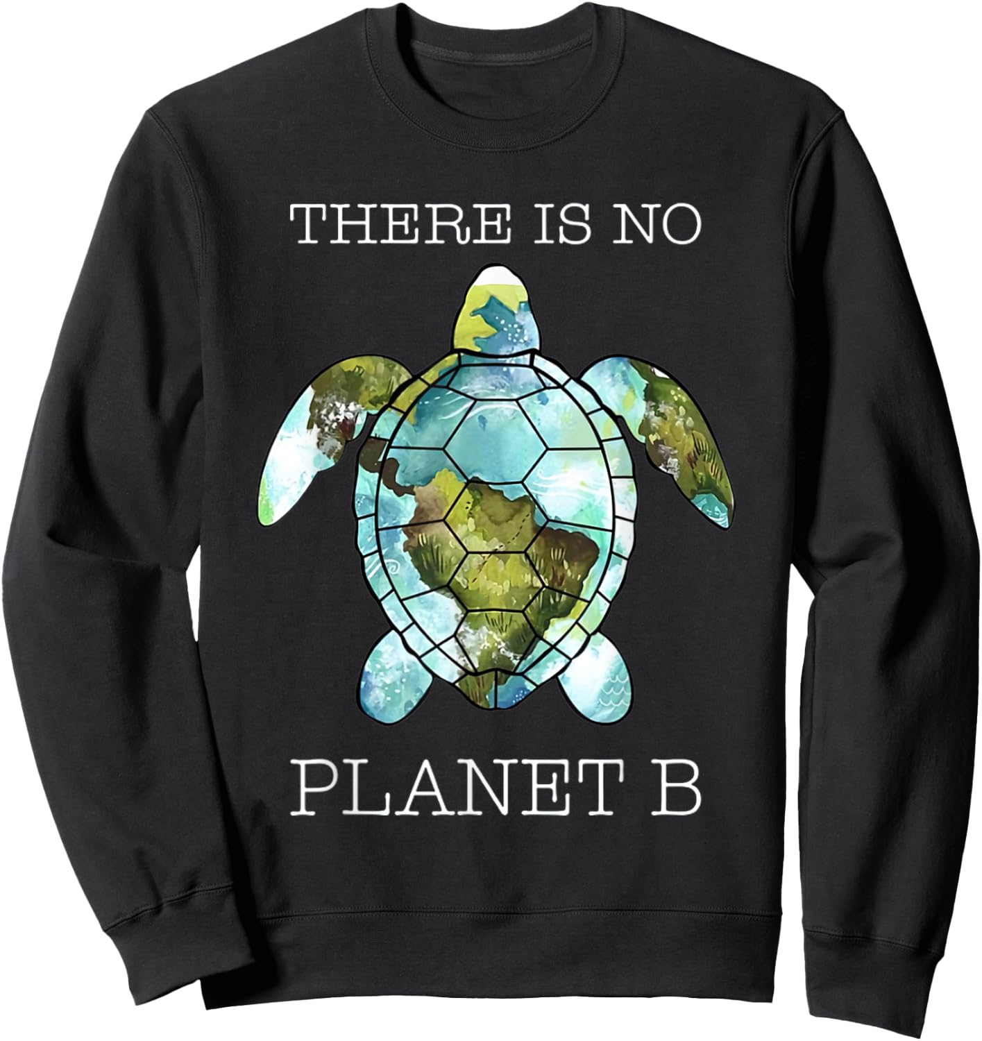 The Turtle There Is No Planet B Earth Day 2022 Sweatshirt - Sweatshirt | Black