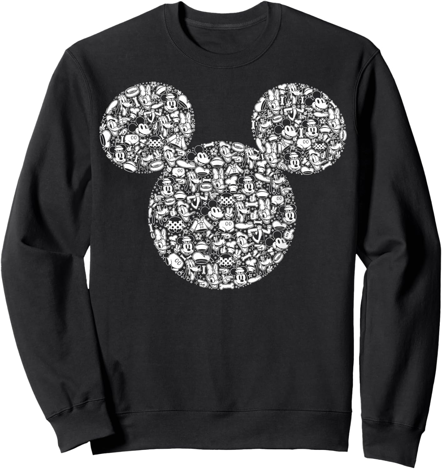 Disney Mickey And Friends Mickey Icons Fill Sweatshirt - Sweatshirt | Black