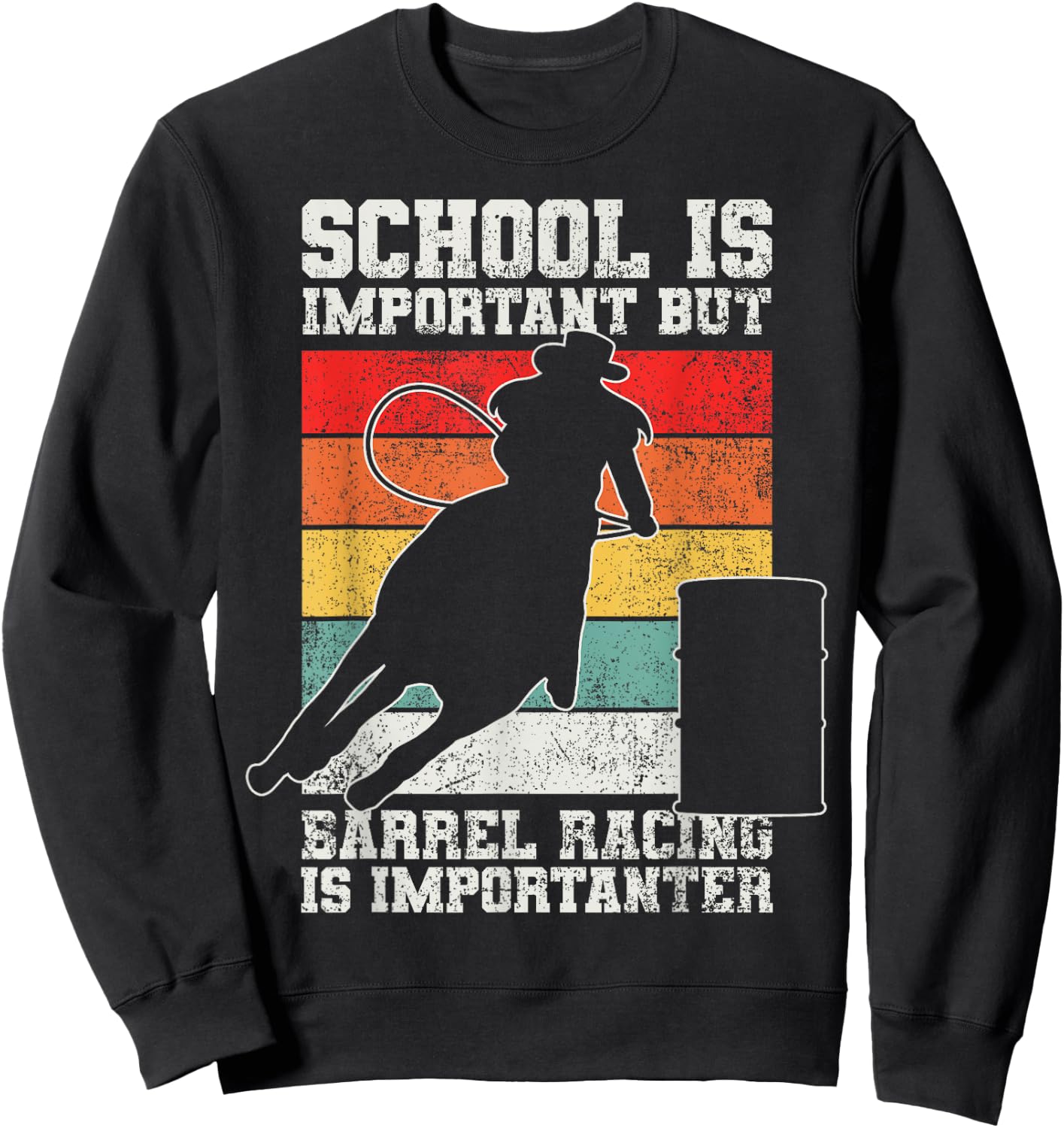 Barrel Racing Barrel Racer Horse Riding Sweatshirt - Sweatshirt | Black
