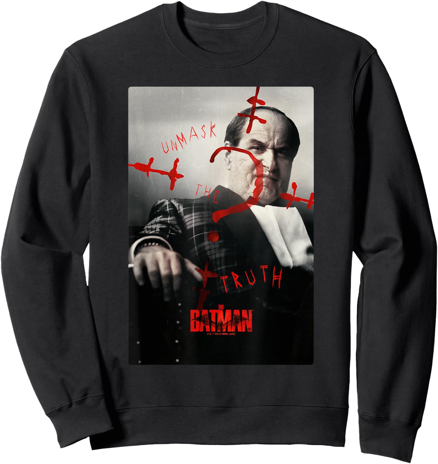 The Batman Penguin Question Mark Real Photo Poster Sweatshirt - Sweatshirt | Black