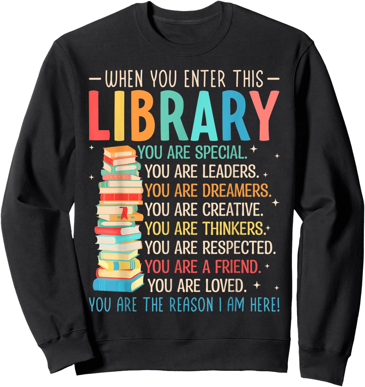 When You Enter This Library - Librarian Bookworm Book Reader Sweatshirt - Sweatshirt | Black